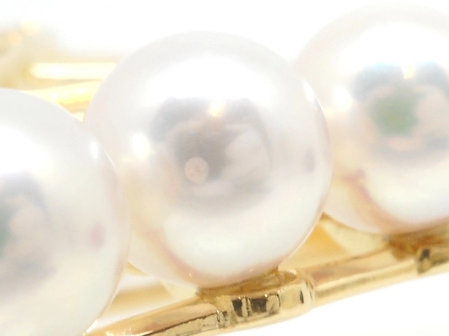 TASAKI　タサキ　田崎真珠　パールブローチ　あこや真珠　K18　ゴールド　ダイヤモンド　D0.38ct　20.0g　2143200536738　【200】