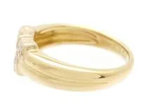 NINA RICCI　ニナリッチ　貴金属・宝石　ダイヤリング　指輪　ダイヤモンド　K18　ゴールド　ピンクゴールド　3.7g　7号　リボン　（2141100539927）【200】