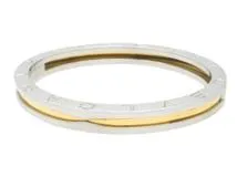 BVLGARI　ブルガリ　B-zero1　ブレスレット　バングル　ビーゼロワン　ステンレス　YG　イエローゴールド　28.5g　2143100502390　【200】