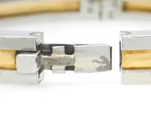 BVLGARI　ブルガリ　B-zero1　ブレスレット　バングル　ビーゼロワン　ステンレス　YG　イエローゴールド　28.5g　2143100502390　【200】