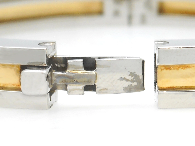 BVLGARI　ブルガリ　B-zero1　ブレスレット　バングル　ビーゼロワン　ステンレス　YG　イエローゴールド　28.5g　2143100502390　【200】