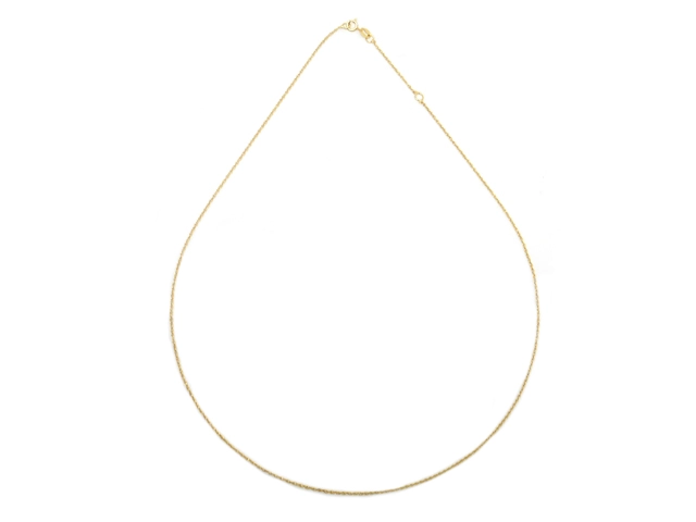 JEWELLRY　貴金属･宝石　チェーンネックレス　K18　YG　イエロゴールド　約0.9g　約40cm　2147100510621【200】