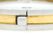 BVLGARI　ブルガリ　B-zero1　ブレスレット　バングル　ビーゼロワン　ステンレス　YG　イエローゴールド　28.5g　2143100502390　【200】