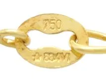 JEWELLRY　貴金属･宝石　チェーンネックレス　K18　YG　イエロゴールド　約0.9g　約40cm　2147100510621【200】