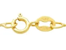 JEWELLRY　貴金属･宝石　チェーンネックレス　K18　YG　イエロゴールド　約0.9g　約40cm　2147100510621【200】