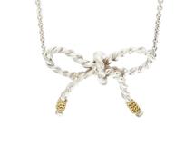 TIFFANY＆CO　ティファニー　ボウネックレス　シルバー　イエローゴールド　YG　7.7g　（2147200551739）【200】
