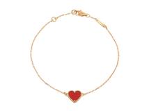 Van Cleef & Arpels　ヴァンクリーフ＆アーペル　スウィートアルハンブラ　ブレスレット　PG　ピンクゴールド　カーネリアン　ハート　1.8g　VCARN59L00　2120000313981　【200】