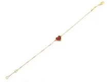 Van Cleef & Arpels　ヴァンクリーフ＆アーペル　スウィートアルハンブラ　ブレスレット　PG　ピンクゴールド　カーネリアン　ハート　1.8g　VCARN59L00　2120000313981　【200】