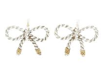 TIFFANY＆CO　ティファニー　ボウピアス　シルバー　イエローゴールド　YG　4.3g（2147200551722）【200】