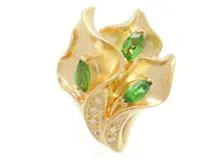 JEWELLRY　貴金属･宝石　リング　指輪　グリーンガーネット　ダイヤモンド　8.9g　11号　（2147400241324）【200】