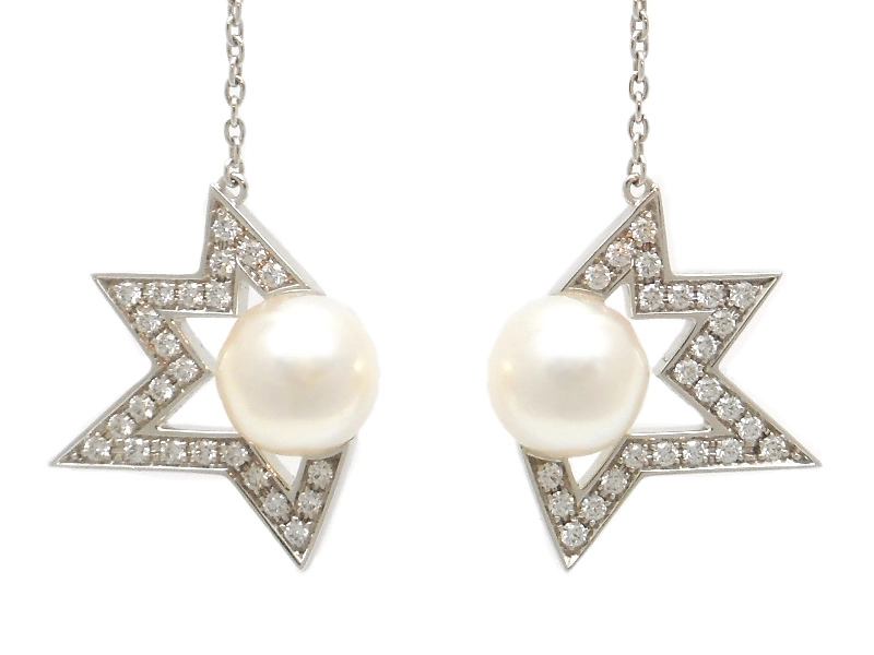 TASAKI　タサキ　田崎真珠　コメットプラスピアス　パヴェダイヤモンド　WG　ホワイトゴールド　4.3g　2141300438235　【200】