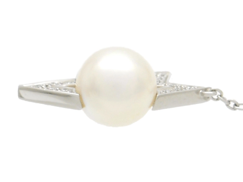 TASAKI　タサキ　田崎真珠　コメットプラスピアス　パヴェダイヤモンド　WG　ホワイトゴールド　4.3g　2141300438235　【200】