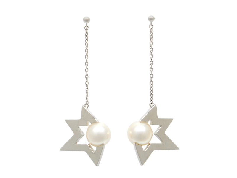 TASAKI　タサキ　田崎真珠　コメットプラスピアス　パヴェダイヤモンド　WG　ホワイトゴールド　4.3g　2141300438235　【200】