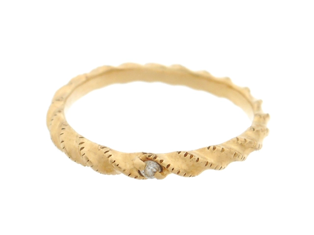 agete アガット リング 指輪 K10 ダイヤモンド 1.0g 4.5号