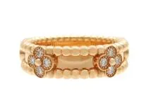 Van Cleef & Arpels　ヴァン クリーフ&アーペル　ペルレスウィートクローバー　リング　PG　ピンクゴールド　54号　ダイヤモンド　7.2g　VCARP6ML00　2147300406816　【200】