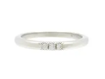 TIFFANY&CO ティファニー バンドリング 指輪 プラチナ ダイヤモンド 3PD 3.0g 6.5号 61000933  2143300223453 【200】