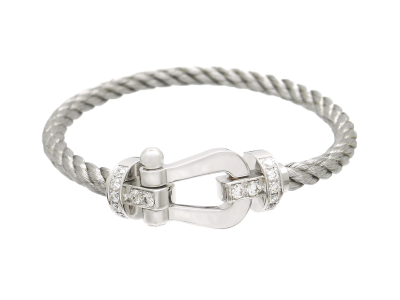 通販 激安 FRED フレッド WG ダイヤモンド ブレスレット フォース10 ブレスレット・バングル