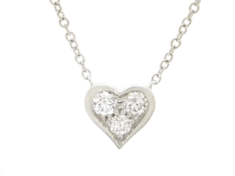 TIFFANY＆CO　ティファニー　貴金属･宝石　センチメンタルハートネックレス　ハート　ダイヤモンド　ネックレス　PT　プラチナ　3.1g　2120500247274　【200】