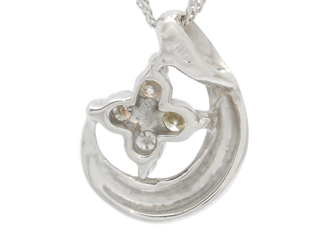 JEWELRY ジュエリー 貴金属・宝石 ネックレス WG ホワイトゴールド ダイヤモンド 約1.3g 2143200509466【200】