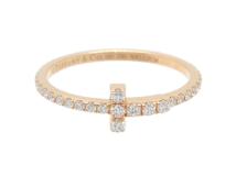 TIFFANY＆CO　ティファニー　Tワイヤーバンド リング　PG　ピンクゴールド　ダイヤモンド 　6.5号　60148851　2147100443011　【200】