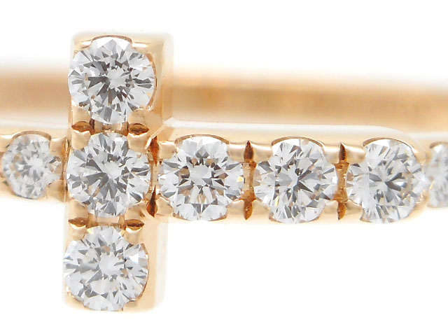 TIFFANY＆CO ティファニー Tワイヤーバンド リング PG ピンク