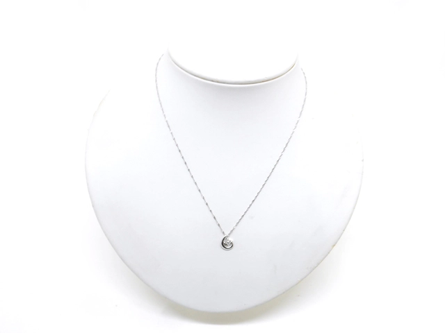 JEWELRY ジュエリー 貴金属・宝石 ネックレス WG ホワイトゴールド ダイヤモンド 約1.3g 2143200509466【200】