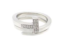 TIFFANY&CO ティファニー Tスクエアラップリング 指輪 ダイヤモンドリング WG ホワイトゴールド ダイヤモンド  8.1g 9号 2143100500297 【200】
