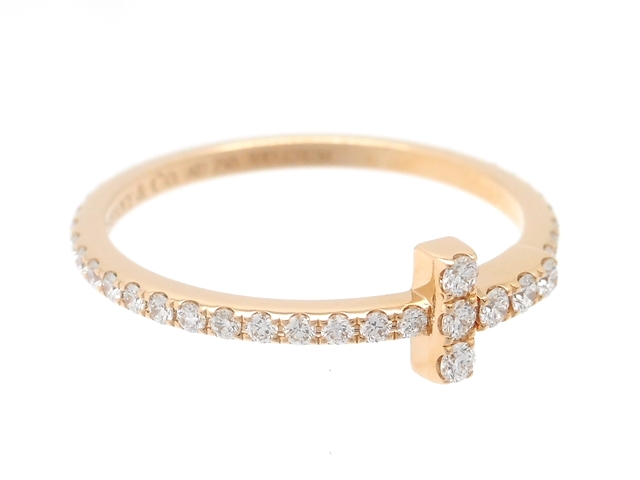 TIFFANY＆CO ティファニー Tワイヤーバンド リング PG ピンク