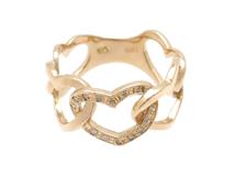 JEWELRY　ダイヤモンド　リング　ハート　K18PG　ピンクゴールド　D0.07ct　4.1g　11号　2143700172139　【200】