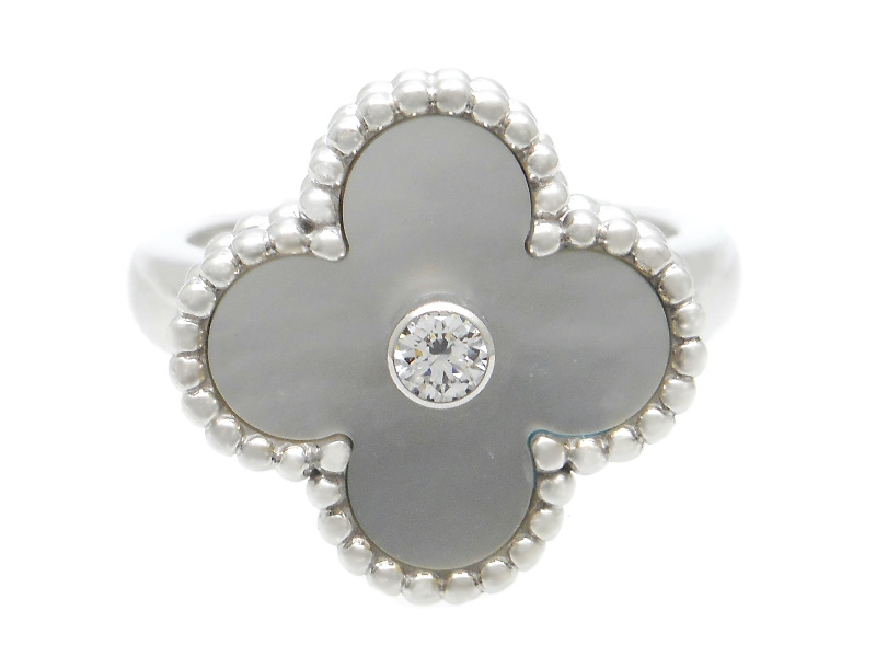 ヴァンクリーフ　ヴィンテージアルハンブラ　リング　マザーオブパール Van Cleef & Arpels ヴァンクリーフ&アーペル ヴィンテージ