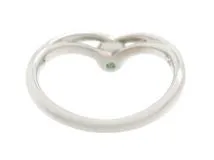 4℃　ヨンドシー　貴金属・宝石　エメラルドリング　指輪　PT950　プラチナ　3.4g　約8号　（2143300184082）【200】
