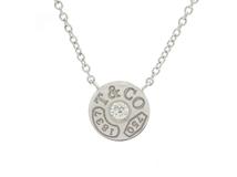 TIFFANY&CO ティファニー 1837サークル ネックレス WG　ホワイトゴールド ダイヤモンド 2.7g 2141300446483【200】