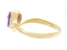 JEWELRY　貴金属・宝石　リング　指輪　アメジスト　AM　K18　ゴールド　1.8g　約11号　（2141100524466）【200】