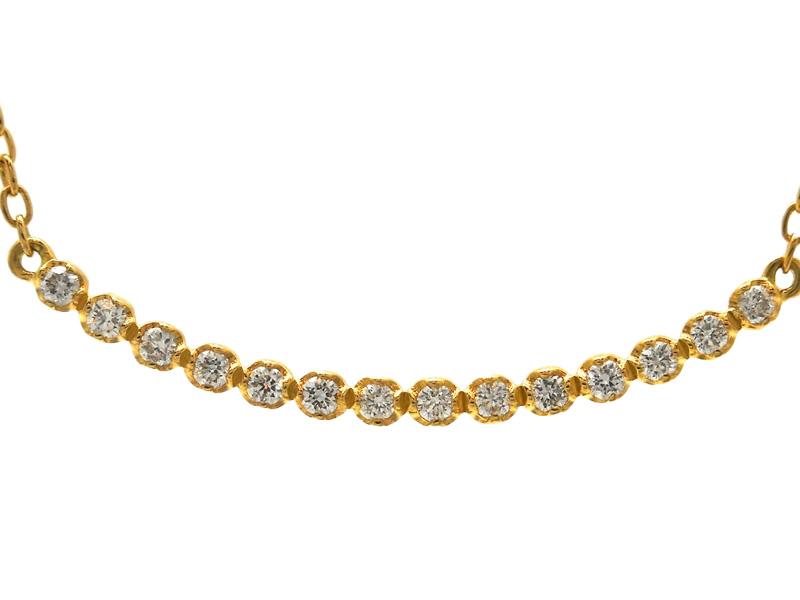 【美品■即決】AHKAHアーカー ZZ0108010100 K18イエローゴールド/アコヤパール ルルグランネックレス イエローゴールド レディース Aランクアーカー AHKAH バタフライパヴェ VC0163010100 ネックレス