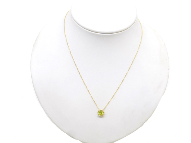 TIFFANY＆CO ティファニー ペリドット ネックレス YG イエロー