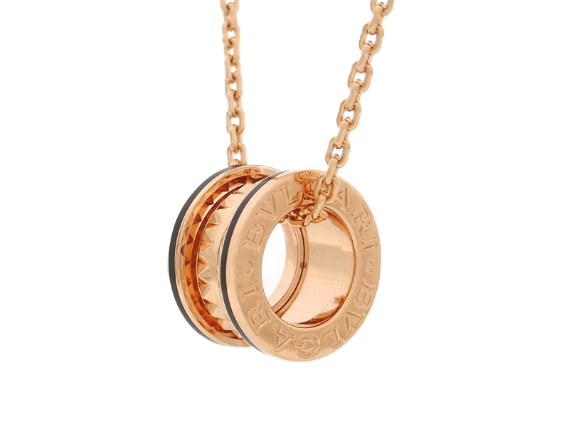 BVLGARI ブルガリ B-zero1 ビーゼロワン ネックレス PG ピンク