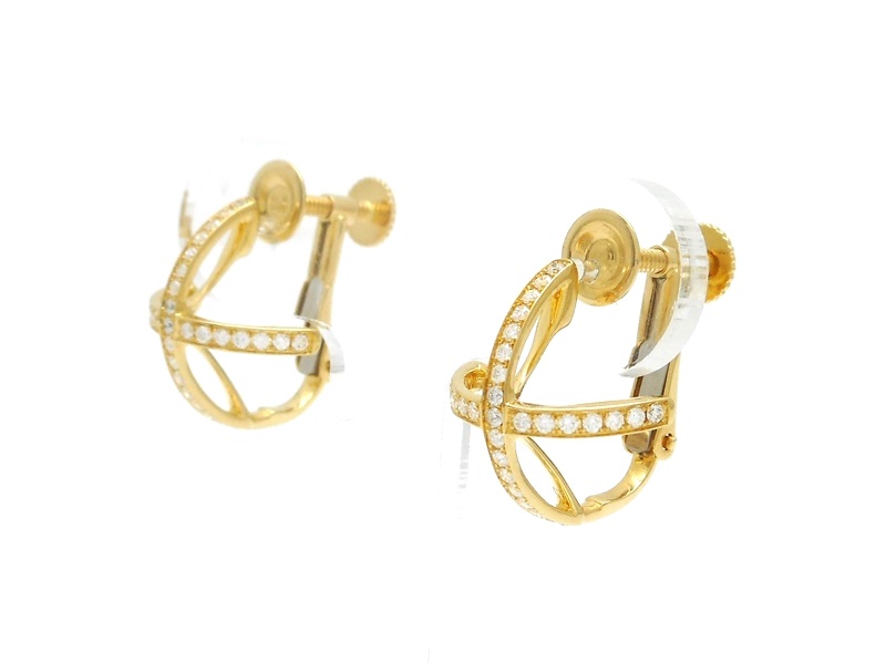 Jeunet ジュネ 貴金属・宝石 イヤリング K18 D ダイヤモンド 0.32ct  