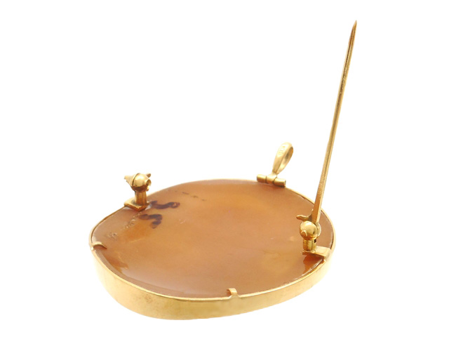 JEWELRY 貴金属・宝石 カメオ ブローチ ペンダントトップ K18 イエロ