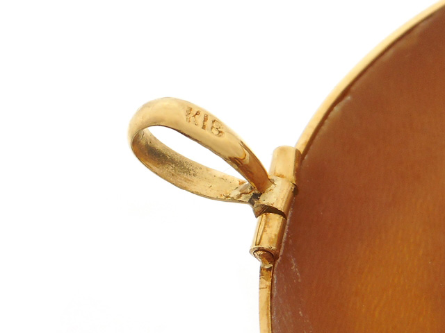 JEWELRY 貴金属・宝石 カメオ ブローチ ペンダントトップ K18 イエロ