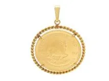 JEWELRY　貴金属・宝石　トップ　金貨　コイン　K22　K18　ゴールド 10.7g （2120000258497）【200】