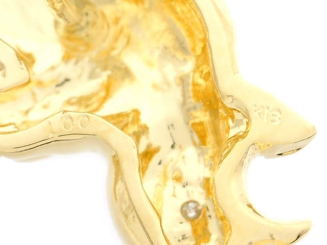 JEWELRY 貴金属・宝石 ピンブローチ サイ K18 ゴールド D0.01ct