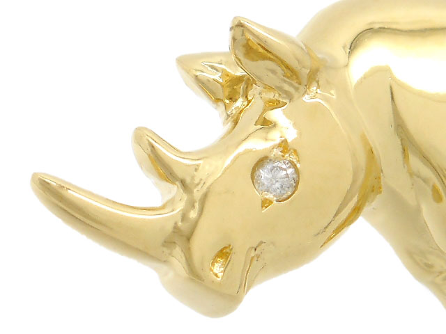JEWELRY 貴金属・宝石 ピンブローチ サイ K18 ゴールド D0.01ct JEWELRY 貴金属・宝石 ピンブローチ サイ K18 ゴールド D0.01ct