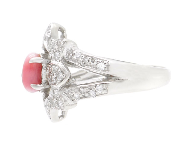 JEWELRY 貴金属・宝石 コンクパール リング PT1000 プラチナ 0.76ct D0.50ct 8.3g 14号 ソーティング 三越ジュエリー 2143800161040 【200】
