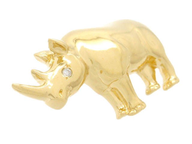 高い素材 貴金属・宝石 JEWELRY ピンブローチ D0.01ct ゴールド K18 サイ アクセサリー