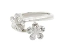 JEWELLRY　貴金属･宝石　ダイヤリング　指輪　ダイヤモンド1.03ct　プラチナ　PT900　8.2g　約12号　花モチーフ（2143200496124）【200】