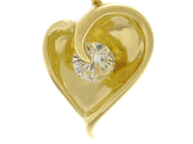 JEWELRY　貴金属・宝石　ネックレス　イエローゴールド　K18　ダイヤモンド　2.6g（2120700019602）【200】