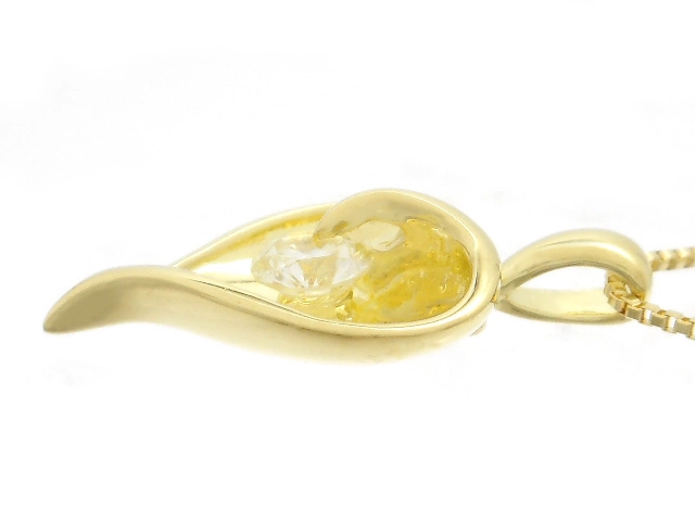 JEWELRY　貴金属・宝石　ネックレス　イエローゴールド　K18　ダイヤモンド　2.6g（2120700019602）【200】