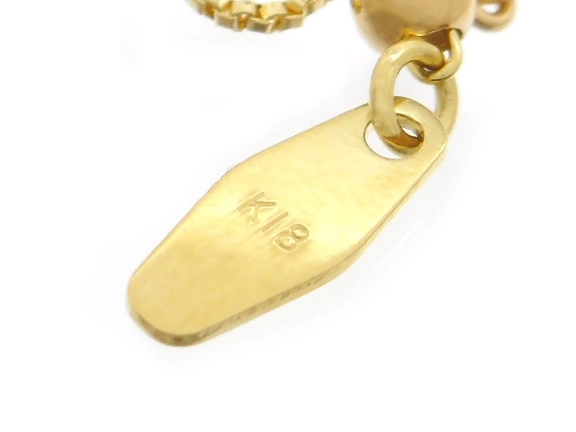 JEWELRY　貴金属・宝石　ネックレス　イエローゴールド　K18　ダイヤモンド　2.6g（2120700019602）【200】