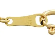 JEWELRY　貴金属・宝石　ネックレス　イエローゴールド　K18　ダイヤモンド　2.6g（2120700019602）【200】