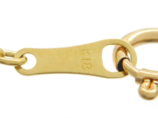 JEWELRY　貴金属・宝石　ネックレス　イエローゴールド　K18　ダイヤモンド　2.6g（2120700019602）【200】